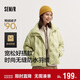 森馬（Semir）羽絨服女冬季薄款90絨子防潑水防風(fēng)千鳥(niǎo)格設計感外套101724113012