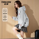 唐獅（TonLion）連帽衛衣女裝2026年春秋季新款棉彈套頭上衣服小個(gè)子寬松潮流帽衫