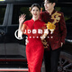 泰勒馬丁旗袍新中式訂婚禮服女2025新款中式婚紗敬酒服古裝嫁衣秀禾服婚服 HF059紅 L