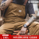 馬登工裝 復古卡其色背帶褲男阿美咔嘰經(jīng)典工裝帆布休閑褲男 杏黃色 XL