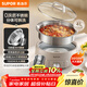 蘇泊爾（SUPOR）0涂層不銹鋼電火鍋 分體電煮鍋 火鍋專(zhuān)用鍋 家用多功能電熱鍋 4L涮肉鍋 H40YK780