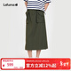 LAFUMA樂(lè )飛葉半身裙女 春夏戶(hù)外防潑水工裝防曬側抽繩裙子 LFPA5BQ60 軍綠色MO 170/74A（40）