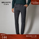 Brloote/巴魯特休閑褲男商務(wù)休閑正裝褲男秋冬彈力修身深灰色長(cháng)褲 深灰 170/78A