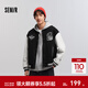 森馬（Semir）夾克男春季新年風(fēng)字母繡花棒球服情侶休閑外套潮流 黑色調00399 L