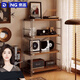 奈高日式置物架家用多功能儲物架客廳多層落地收納廚房烤箱微波爐架子