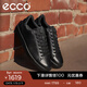 愛(ài)步（ECCO）男鞋 休閑板鞋男鞋百搭系帶潮流低幫鞋子 街頭輕巧521304 HL 黑色52130451052 40