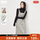 對白高級感灰色小香風(fēng)無(wú)袖連衣裙女2025冬新款綿羊毛疊穿背心裙子 星點(diǎn)灰 M