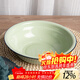 德蒂芙搪瓷盆老式懷舊搪瓷碗家用加厚菜盆湯碗嬰兒寶寶臉盆大小洗衣盆子 加厚18cm果綠湯盆