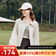 百圖betu女裝春季新款短外套工裝夾克寬松顯瘦抽繩外套2401T43 米白 M