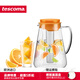 tescoma捷克進(jìn)口耐高溫玻璃杯壺 可加熱可冷藏帶冰柱玻璃水壺果汁壺花茶杯壺2.5L