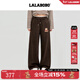 LALABOBO【商場(chǎng)同款】運動(dòng)衛褲25年冬新潮原創(chuàng  )印花百搭通勤褲RBED-WXZC16 咖色 S