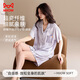 貓人女士睡衣女冰絲夏季短袖套裝2025新款冰雪絲涼感開(kāi)衫可外穿家居服