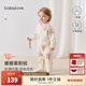 babylove嬰幼兒兒連體衣秋冬款家居服寶寶毛絨柔軟保暖哈衣睡衣爬服 星韻白 90cm