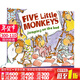 五只小猴子在床上跳 英文原版繪本 Five Little Monkeys Jumping on the Bed 廖彩杏書(shū)單 送音頻