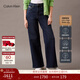 Calvin KleinJeans25春秋女士美式復古潮流ck高腰松弛寬松闊腿拖地褲牛仔褲 U3N-牛仔深藍 29