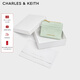 CHARLES&KEITH26春新品女士菱格短款錢(qián)包零錢(qián)包卡包CK6-10701631 Mint Green薄荷綠色 XXS