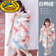 G.duck女童三防羽絨服中長(cháng)款兒童2024冬裝新款韓版加厚洋氣白鴨絨外套潮 米白色公主 130 建議身高120——130