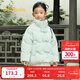 巴拉巴拉童裝兒童羽絨服女童冬裝保暖短款國風(fēng)新中式寶寶立領(lǐng)外套 綠色調00344 110 cm