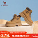 駱駝（CAMEL）山嵐2.0工裝靴女時(shí)髦擦色增高經(jīng)典馬丁靴 L25W076030 土黃 37