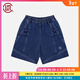 CLOT CLOTTEE by CLOT 牛仔拼接短褲 盤(pán)扣中式 Be LikeWater系列 牛仔藍色 L