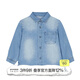 jnby by JNBY江南布衣嬰童全棉水洗牛仔長(cháng)袖襯衣柔軟秋冬男女童嬰兒YO8211650 999/牛仔淺蘭 100cm