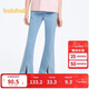 巴拉巴拉女童牛仔褲兒童褲子2024夏裝中大童長(cháng)褲洋氣喇叭褲潮208224108012