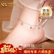 中國黃金（CHINA GOLD）925銀幸運鈴鐺腳鏈女款足鏈女輕奢小眾高級感生日禮物送女友老婆 幸運鈴鐺腳鏈-925銀【品牌禮盒】