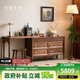 樸愫木作實(shí)木梳妝臺斗柜一體法式復古可伸縮小戶(hù)型臥室中古化妝桌 梳妝臺一體丨1月下