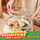 格娜斯雙耳透明耐熱玻璃碗大號帶蓋微波爐專(zhuān)用碗湯碗面碗沙拉碗餐具1.5L