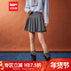 IEF/愛(ài)依服半身裙2025秋季新款韓版簡(jiǎn)約純色通勤風(fēng)百搭顯瘦百褶裙 灰 XS