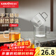金灶（KAMJOVE）手工吹制純玻璃茶杯水杯品茗杯新款帶把玻璃杯耐高溫小茶杯花茶杯 K-101T 50ml 4只