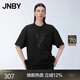 江南布衣（JNBY）夏季女裝T恤簡(jiǎn)約寬松純棉圓領(lǐng)短袖通勤女5O5115080 001/本黑 M