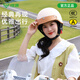 綠源電動(dòng)車(chē)復古頭盔3C認證新國標A類(lèi)四季通用摩托車(chē)哈雷半盔男女夏季 奶油咖【可拆皮質(zhì)帽檐+護耳】