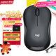 羅技（Logitech）M220 輕音鼠標 無(wú)線(xiàn)鼠標 辦公鼠標 對稱(chēng)鼠標 帶無(wú)線(xiàn)微型接收器 灰黑色