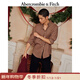Abercrombie & Fitch經(jīng)典小麋鹿圖案美式人字紋棉質(zhì)長(cháng)袖襯衫25秋冬新款男裝125-5290 棕褐色 XL (180/116A)