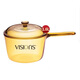 康寧（VISIONS）1.6L單柄奶鍋湯鍋玻璃鍋燉鍋煮鍋 耐高溫無(wú)涂層玻璃鍋身 VSP-1.6單柄鍋 16cm