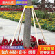 萌肉居綠化支撐桿樹(shù)木苗木支撐架固定器大樹(shù)防風(fēng)支架圓木松木楊樹(shù)木支架 楊木1米長(cháng)3.5cm粗 全套3根