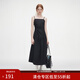 范思藍恩早秋氛圍感不對稱(chēng)設計純棉吊帶連衣裙女2024新款無(wú)袖方領(lǐng)顯瘦裙子 黑色 S