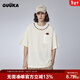 古由卡（GUUKA）xAGAHOT潮牌t恤男士短袖情侶裝衣服夏季男裝青年半袖打底衫寬松型 奶油白色 F4656 S