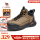 駱駝（CAMEL）男鞋冬季加絨保暖戶(hù)外登山鞋厚底增高防滑舒適徒步運動(dòng)鞋子男 G13W379077 卡其 42