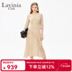 Lavinia Club拉維妮婭法式小碎花清新連衣裙女2025春夏新品收腰茶歇裙J41L106 黃花 XL 175/96A