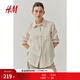 H&M女裝襯衫2025秋季新款透氣慵懶松馳感亞麻襯衫有領(lǐng)上衣1219107 淺米色 L 170/104