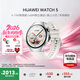 華為（HUAWEI）【咨詢(xún)享優(yōu)惠】華為WATCH 5手表運動(dòng)鴻蒙AI智能eSIM獨立通話(huà)血壓血糖風(fēng)險評估智感窗男女智能Pro 42MM金星白丨復合表腕帶【送限定心形禮盒】