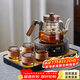 憶壺茶（YIHUTEA）玻璃煮茶壺2025新款電陶爐套裝家用多功能燒水養生壺大容量茶具 【煮茶7件套】煙灰壺+數顯木紋爐+4杯+茶盤(pán)