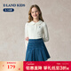E·LAND KIDS童裝女童POLO衫2025年秋季新品學(xué)院風(fēng)兒童長(cháng)袖T恤 Ivory象牙白/39 165