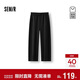 森馬（Semir）[商場(chǎng)同款]休閑褲女垂感闊腿褲2025秋松緊腰純色長(cháng)褲101525127019