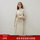 范思藍恩23FS13322通勤雙排扣設計感西裝連衣裙春秋新款A字裙 淺卡其 S