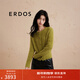 ERDOS 圓領(lǐng)寬松絞花谷波復古厚款絲馬?；旒彑艋\袖女開(kāi)衫針織衫 黃綠 165/84A/M
