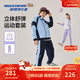 Skechers斯凱奇秋季新款童裝兒童時(shí)尚撞色休閑運動(dòng)外套長(cháng)褲套裝L325K003 晴空藍/016M 150
