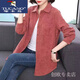 啄木鳥(niǎo)（TUCANO）女士襯衫2025春秋常規款燈芯絨長(cháng)袖襯衣寬松洋氣薄外套 粉色 3XL 135-145